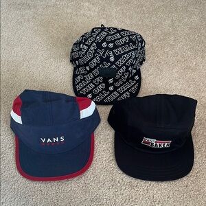 Vans Logo Caps Set - Black, Navy, Red